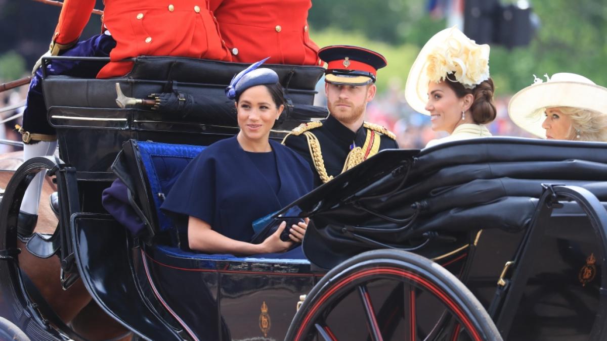 Im Juni 2019 waren Prinz Harry und Meghan Markle letztmalig als Vollzeit-Royals bei "Trooping the Colour" dabei. (Foto)