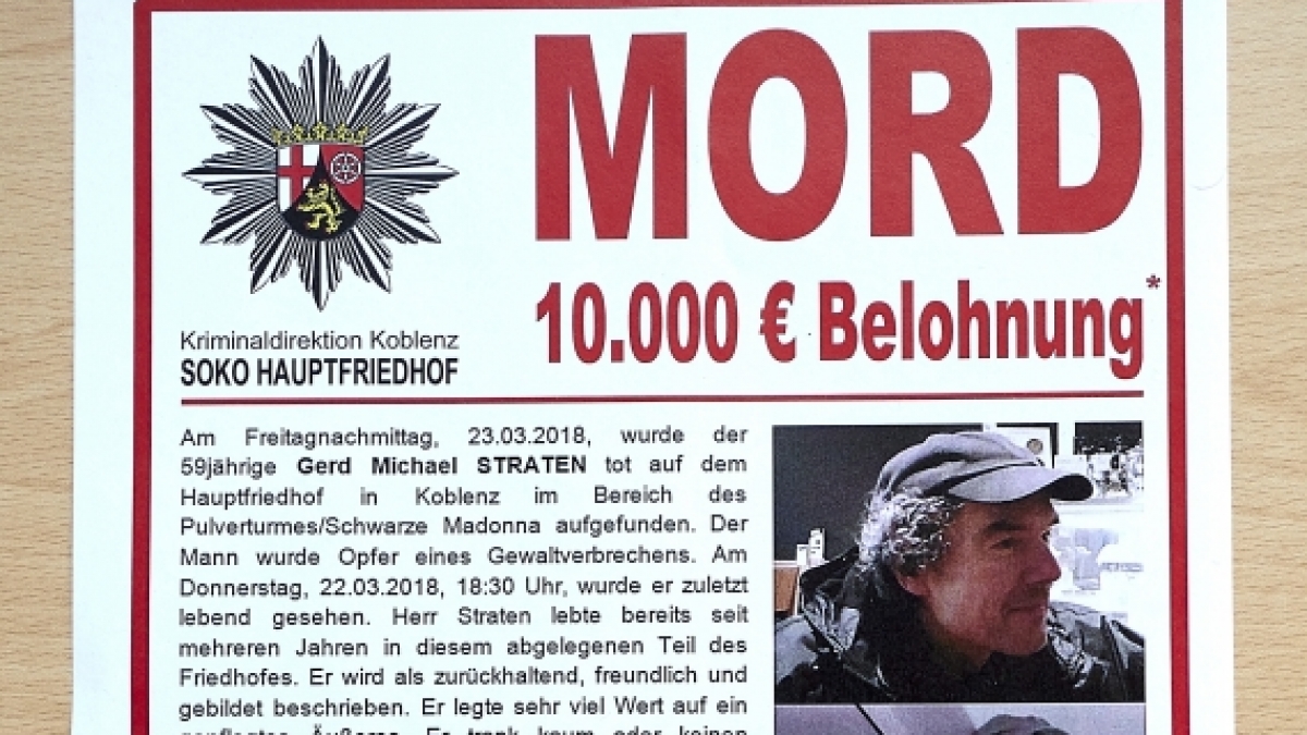 Der brutale Mord an dem Obdachlosen Gerd Michael Straten in Koblenz gibt den Ermittlern R&auml;tsel auf. (Foto)
