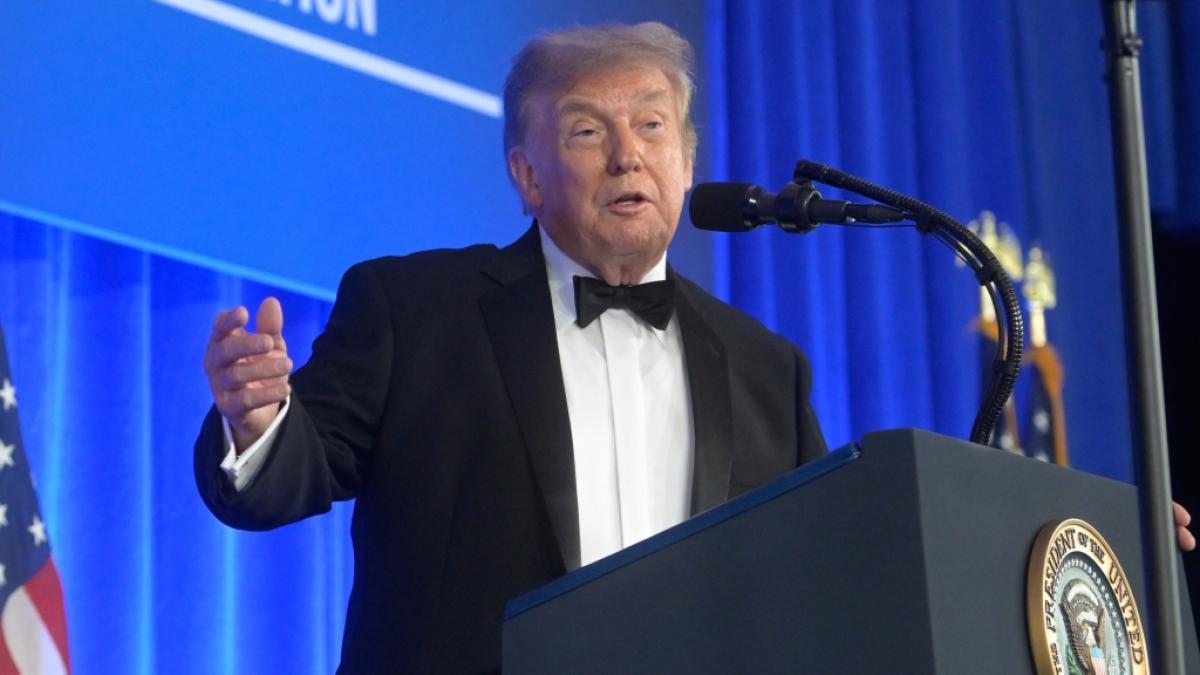 Donald Trump beim Gala-Dinner der Hauptstadtpresse. (Foto)