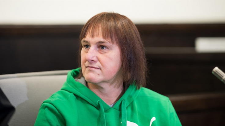 Die Angeklagte Angelika W. während des Gerichtsprozesses.