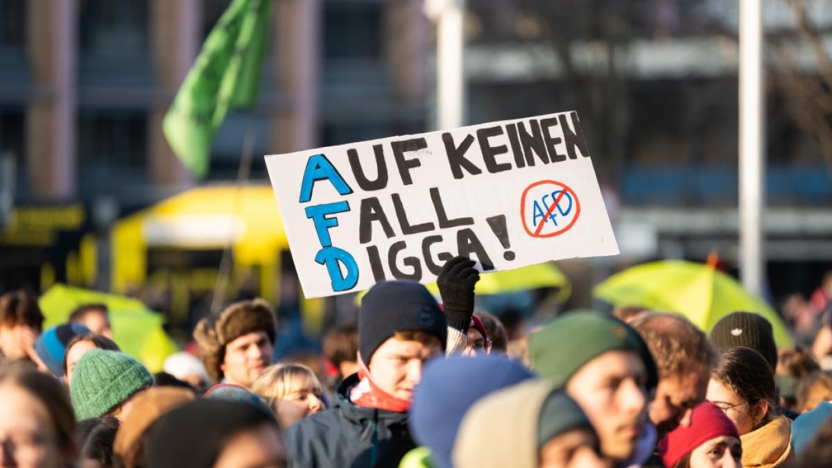 Gegen die menschen- und demokratieverachtende Politik der AfD gehen auch im November 2026 wieder bundesweit Menschen bei Demonstrationen auf die Stra&szlig;e. (Foto)