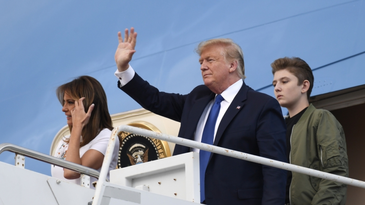 In Donald Trumps Wahlkampf spielt sein j&uuml;ngster Sohn Barron (* 2006) eine immer gewichtigere Rolle. (Foto)