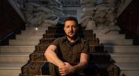 Wolodymyr Selenskyj, Präsident der Ukraine, während eines Interviews mit der Nachrichtenagentur Associated Press in seinem Büro in Kiew.