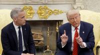 Donald Trump (r.) will Kanadas Premierminister Mark Carney (l.) zum Beitritt in die USA überzeugen.