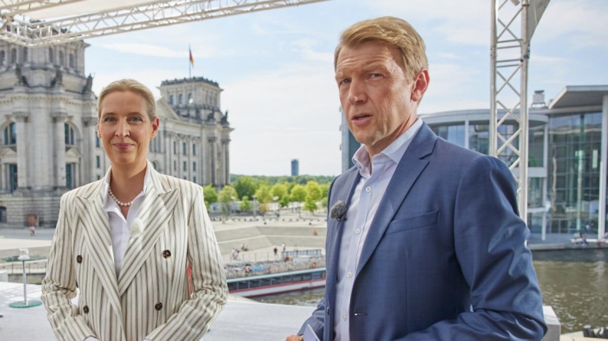 Alice Weidel und Markus Prei&szlig; konnten sich beim ARD-Sommerinterview kaum verstehen. (Foto)