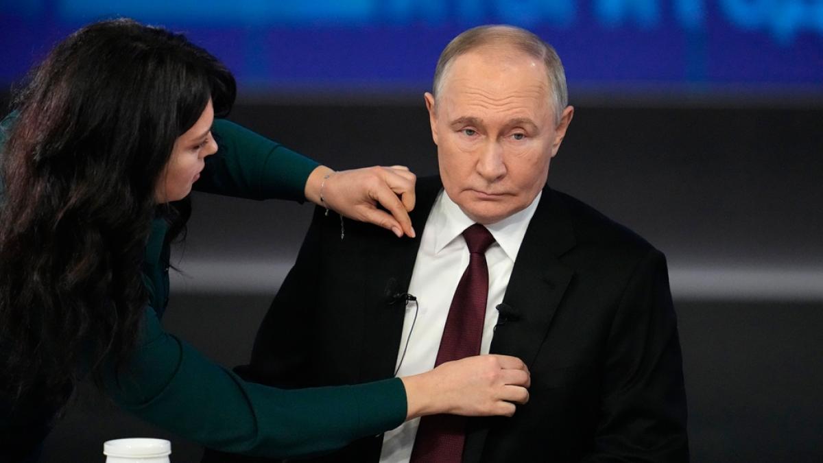 Wladimir Putin wurde bei der Jahrespressekonferenz auch mit unangenehmen Fragen konfrontiert. (Foto)