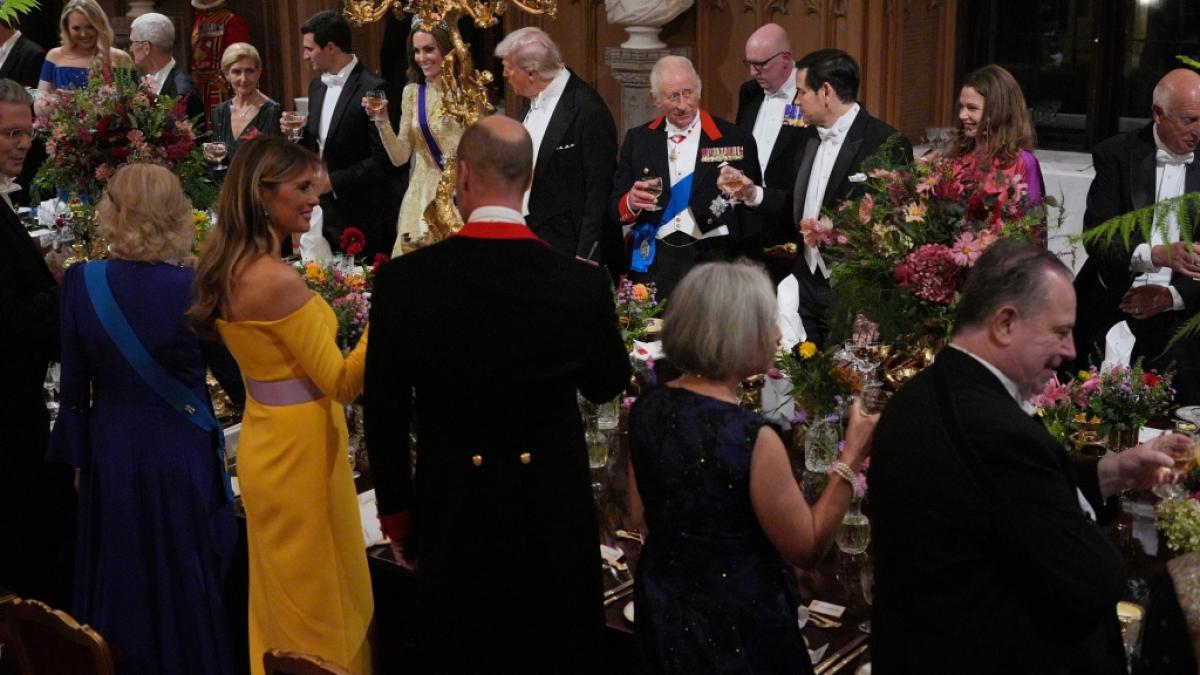 Melania Trump hatte beim Staatsbankett als Tischdame von Prinz William allen Grund zum Strahlen. (Foto)