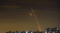 Russische Raketen, die von der russischen Region Belgorod aus auf die Ukraine abgefeuert werden, sind in der Morgendämmerung in Charkiw, Ukraine, am frühen Sonntag zu sehen.