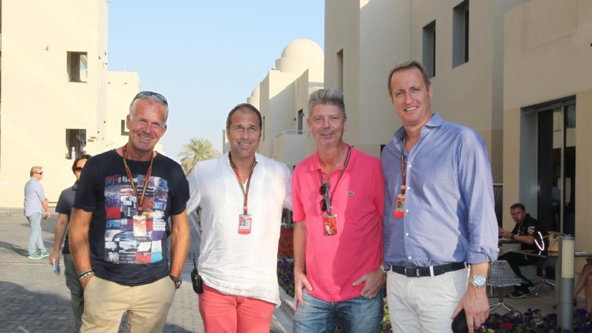 (v.l.) Christian Danner, Kai Ebel, Heiko Wasser und Florian K&ouml;nig waren viele Jahre lang f&uuml;r RTL an der Rennstrecke im Einsatz. (Foto)