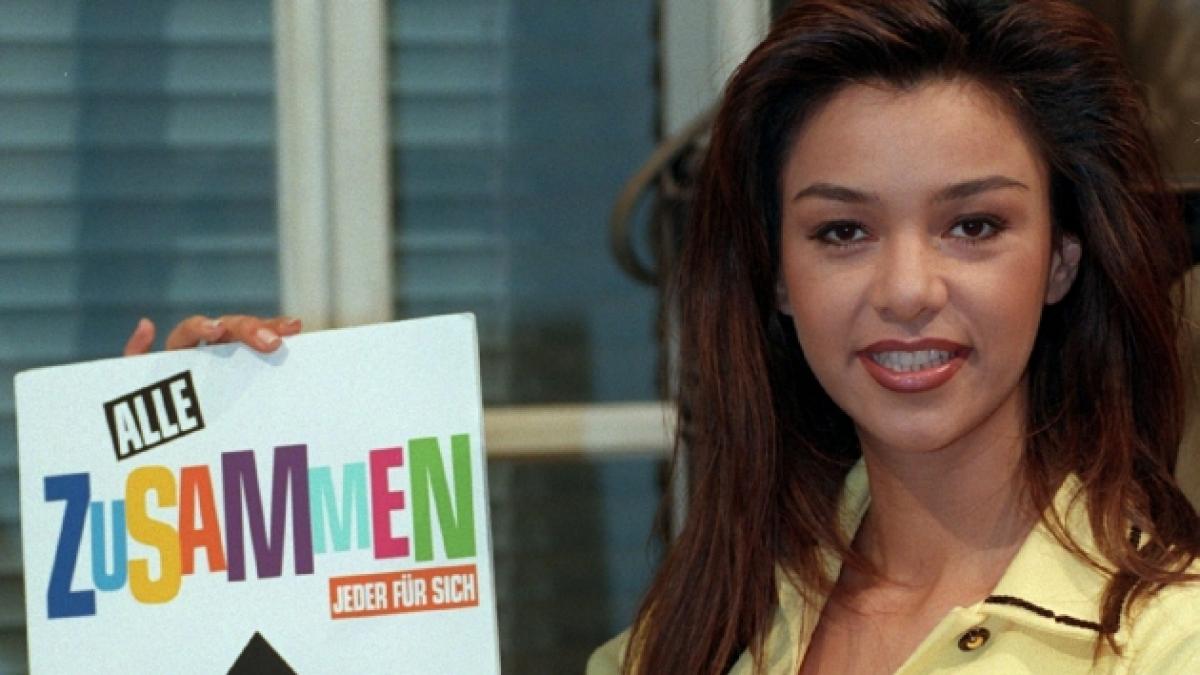 Verona Pooth&nbsp;1997 im Studio Babelsberg. (Foto)