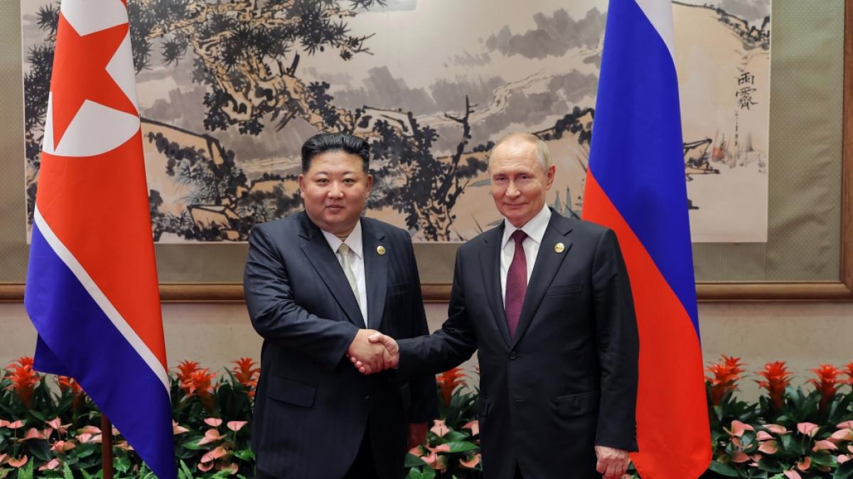 Kim Jong-un und Wladimir Putin festigen ihre Zusammenarbeit. (Foto)