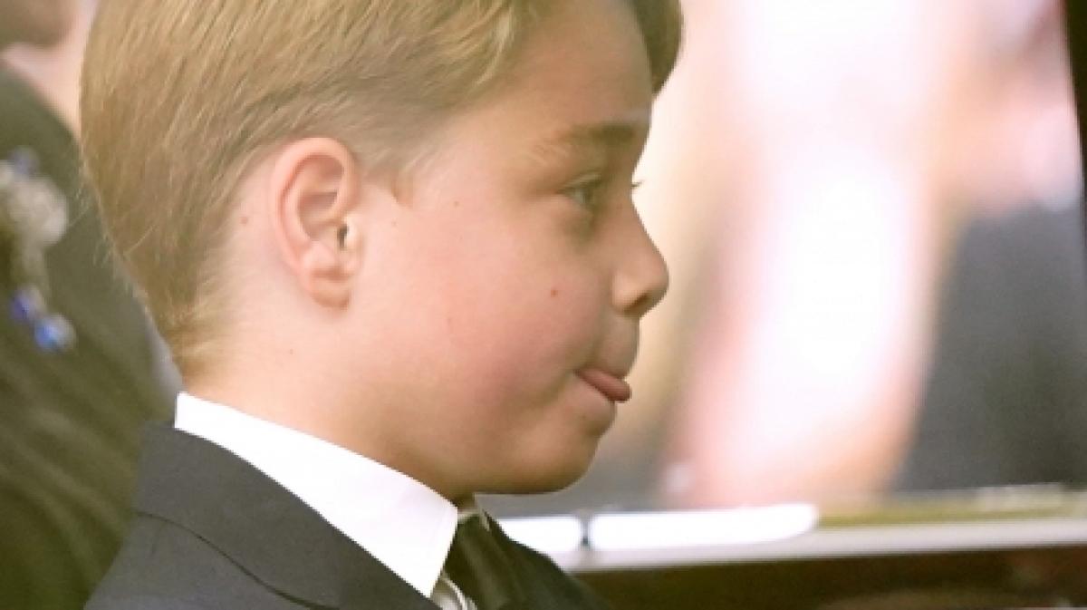 Seine Zunge hatte Prinz George nicht immer unter Kontrolle. (Foto)