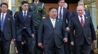 Wladimir Putin (rechts) soll Kim Jong-un (2.v.r.) mit U-Boot-Technik versorgt haben.