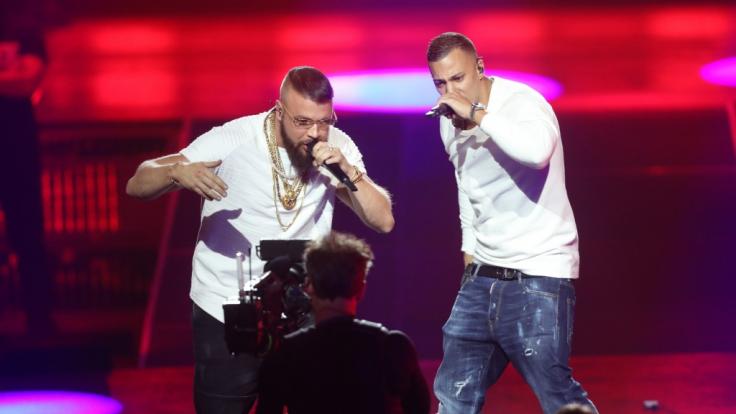 Farid Bang und Rapper Kollegah hatten den letzten Live-Auftritt des Abends.