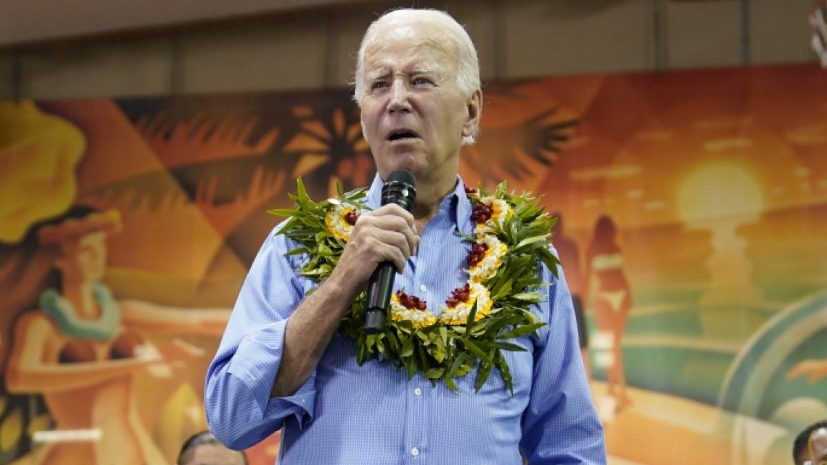 Joe Biden legte auf Hawaii einmal mehr einen denkw&uuml;rdigen Auftritt hin. (Foto)
