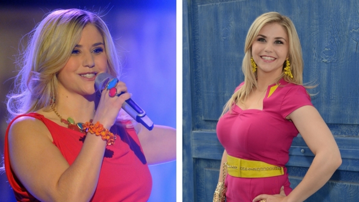 Beatrice Egli 2013 bei DSDS (links) und 2014 bei der ARD-Musikshow "Immer wieder sonntags". (Foto)
