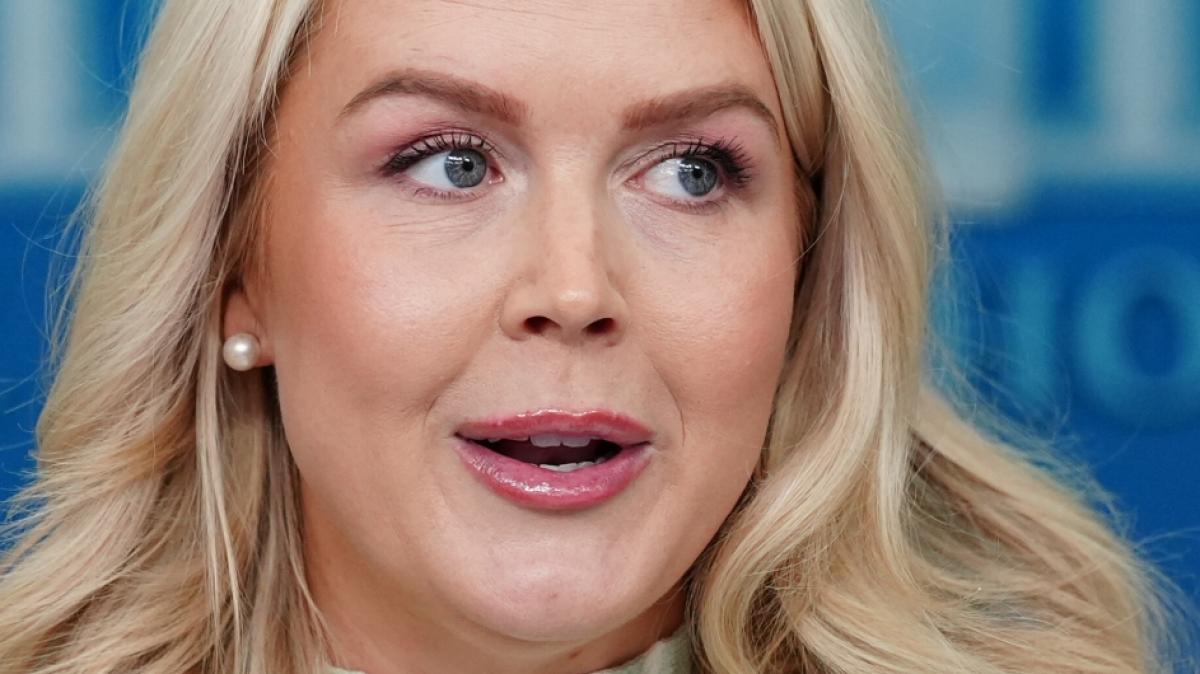 Karoline Leavitt konnte kurzzeitig nicht mehr an sich halten. (Foto)