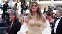 Heidi Klum in einer Robe von Designerin Monique Lhuillier.