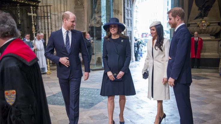 Prinz William, Herzogin Kate, Herzogin Meghan und Prinz Harry