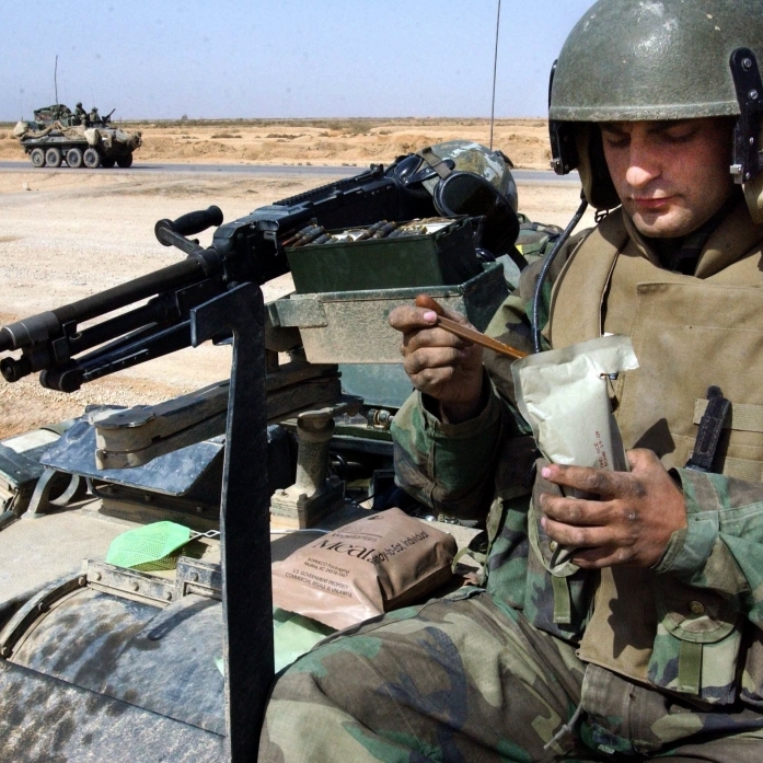 Was Soldaten im Kampf zu futtern kriegen