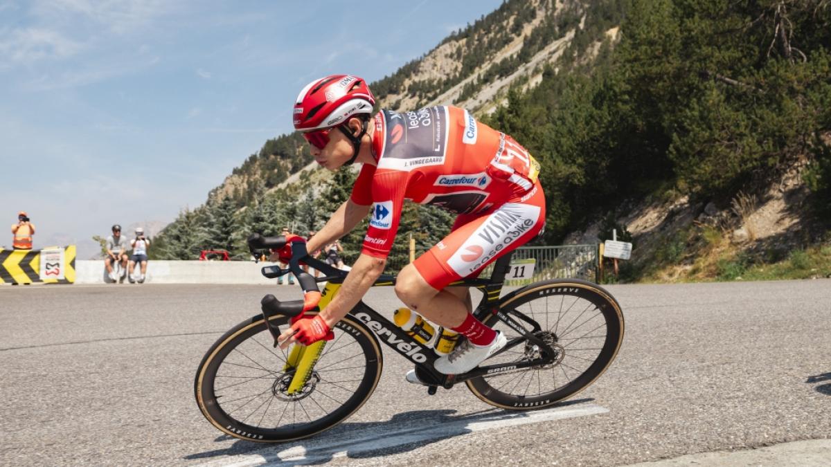 Jonas Vingegaard in Aktion auf der 4. Etappe der Vuelta. (Foto)