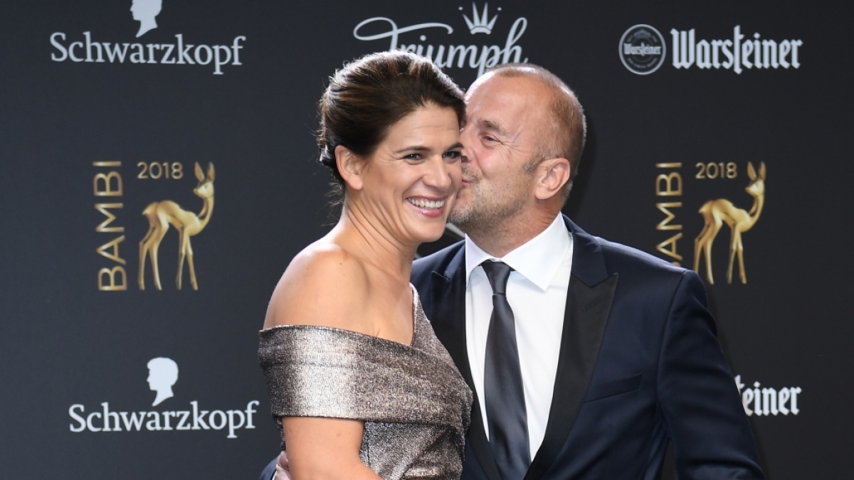 Heino Ferch mit seiner Frau Marie-Jeanette Ferch bei der 70. Bambi-Verleihung 2018. (Foto)