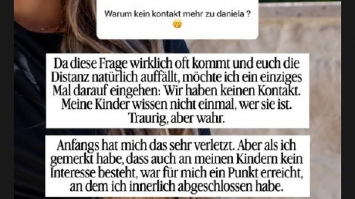 Jenny Frankhauser, Schwester von Daniela Katzenberger, spricht in ihrer Instagram-Story &uuml;ber den Kontaktabbruch. (Foto)