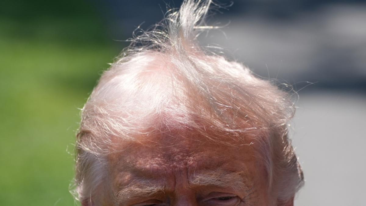 Die Haare von Donald Trump werden lichter. (Foto)