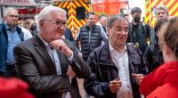 Frank-Walter Steinmeier und Armin Laschet zu Besuch bei den Flut-Opfern.