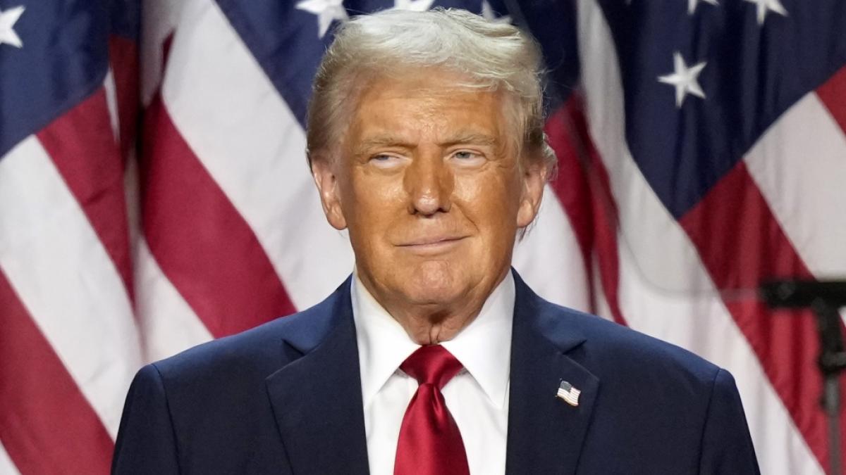 Sie selbstgef&auml;llige Freude &uuml;ber seinen Wahlsieg war Donald Trump bei seiner siegesrede in Florida deutlich anzusehen. (Foto)