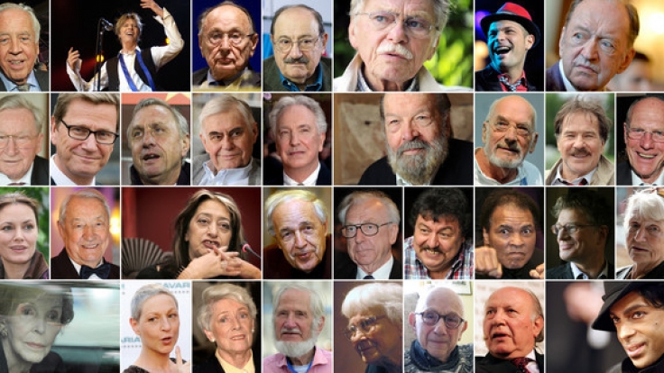 Einige der 2016 verstorbenen Prominenten, Sternchen und Stars.
