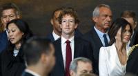 Meta-Boss Mark Zuckerberg (Mitte) bei der Amtseinführung von Donald Trump.