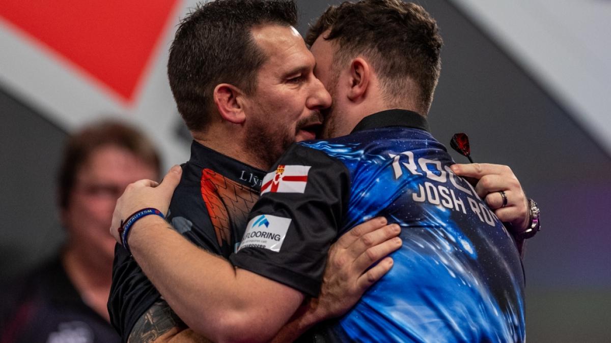 F&uuml;r Darts-Youngster Josh Rock war im Achtelfinale der Darts-WM Schluss - der Nordire scheiterte an Jonny Clayton. (Foto)