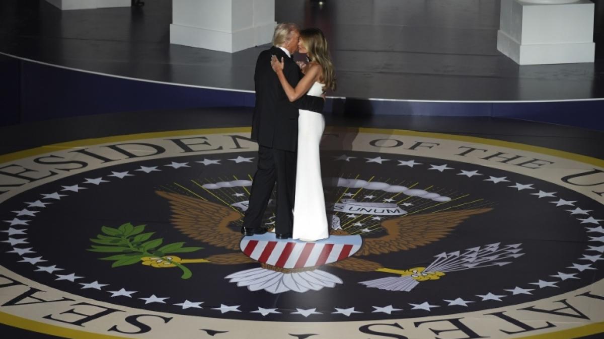 Happy End bei Donald Trump und First Lady Melania auf der Tanzfl&auml;che. (Foto)