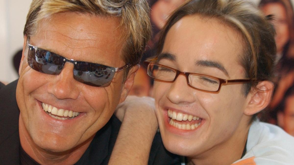 Dieter Bohlen und&nbsp;Daniel K&uuml;blb&ouml;ck 2003 in Frankfurt am Main. (Foto)