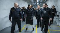 Annalena Baerbock spielte im Bunker unter der finnischen Hauptstadt Helsinki das Hüpfspiel 