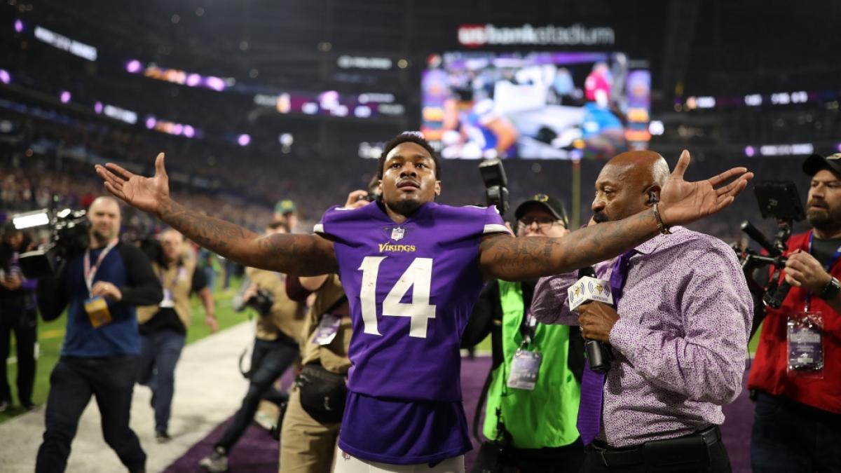 Stefon Diggs jubelt, am 14.01.2018. (Symbolbild) (Foto)