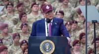 US-Präsident Donald Trump polterte in seiner Rede auf dem Militärstützpunkt Fort Bragg gegen die Proteste im kalifornischen Los Angeles.
