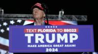 Donald Trump während seiner Rede in Miami.