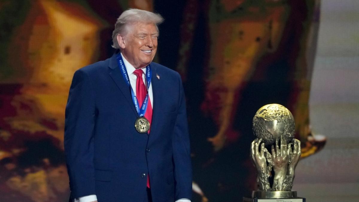 Donald Trump dachte bei der WM-Auslosung &uuml;ber einen neuen Namen f&uuml;r American Football nach. (Foto)
