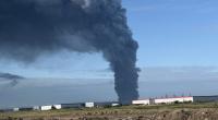 Nach ukrainischen Drohen-Angriffen auf die Region Moskau steht erneut ein riesiges Warenlager des Online-Großhändlers Wildberries in Flammen.