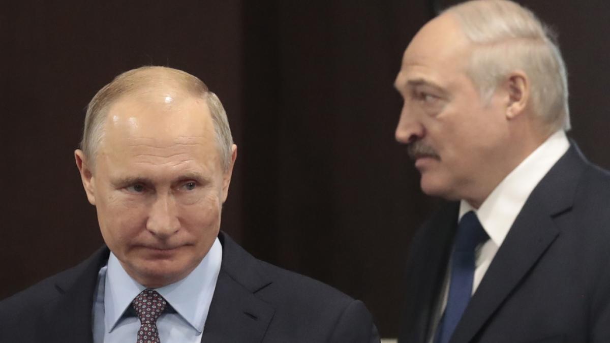 Alexander Lukaschenko (r), Pr&auml;sident von Belarus, und Wladimir Putin sind enge Verb&uuml;ndete. (Foto)