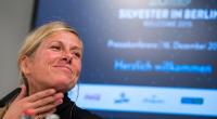 Andrea Kiewel bei einer Pressekonferenz