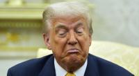 Warum so verkniffen, Herr Präsident? Am Make-up kann's nicht liegen, den Donald Trumps Selbstbräuner leuchtet auf diesem Foto vom 22. Juli 2025 im schönsten orange.