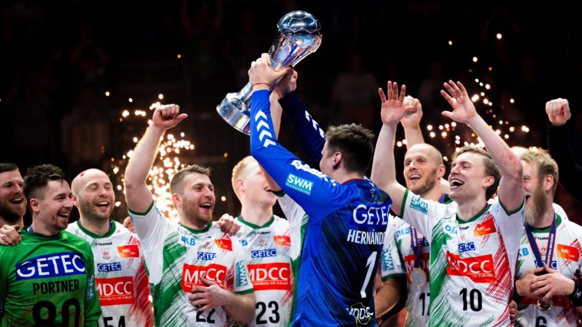 Der SC Magdeburg feiert den DHB-Pokalsieg 2024. (Foto)