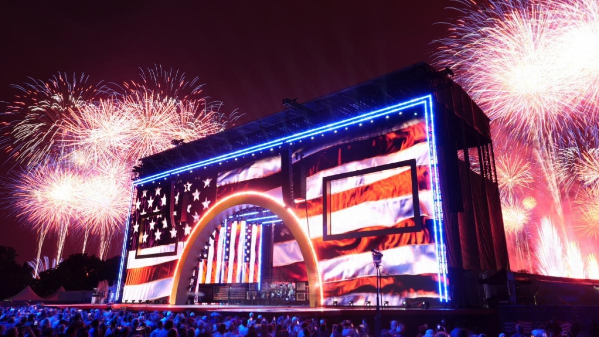 Mit einem Feuerwerk der Superlative wurde der 250. Geburtstag der USA auf der National Mall in Washington gefeiert. (Foto)