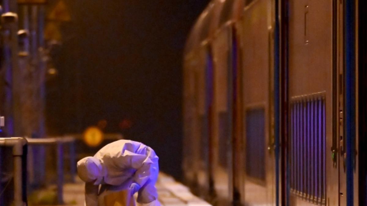 Ein Mitarbeiter der Spurensicherung sichert nach einer Messerattacke in einem Regionalzug von Kiel nach Hamburg Spuren. (Foto)