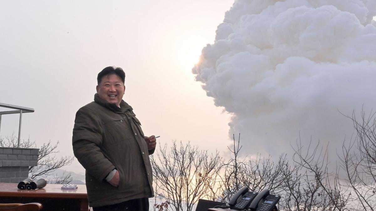 Die von der staatliche Nachrichtenagentur von Nordkorea KCNA (Korean Central News Agency) zur Verf&uuml;gung gestellte Aufnahme zeigt Kim Jong-un. (Foto)