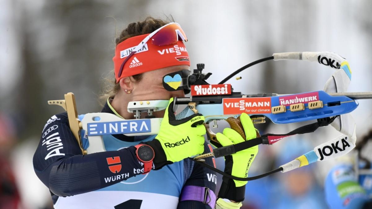 Denise Herrmann aus Deutschland in Aktion. (Foto)