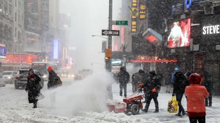 Der Schnee hat New York im Griff.